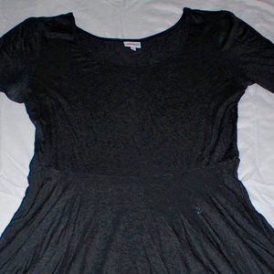 LuLaRoe Nicole Dress in Charcoal Gray